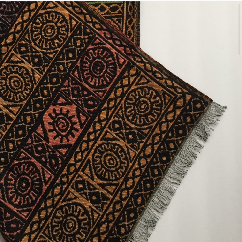 Frye fringe cotton blend multicolored women scarf